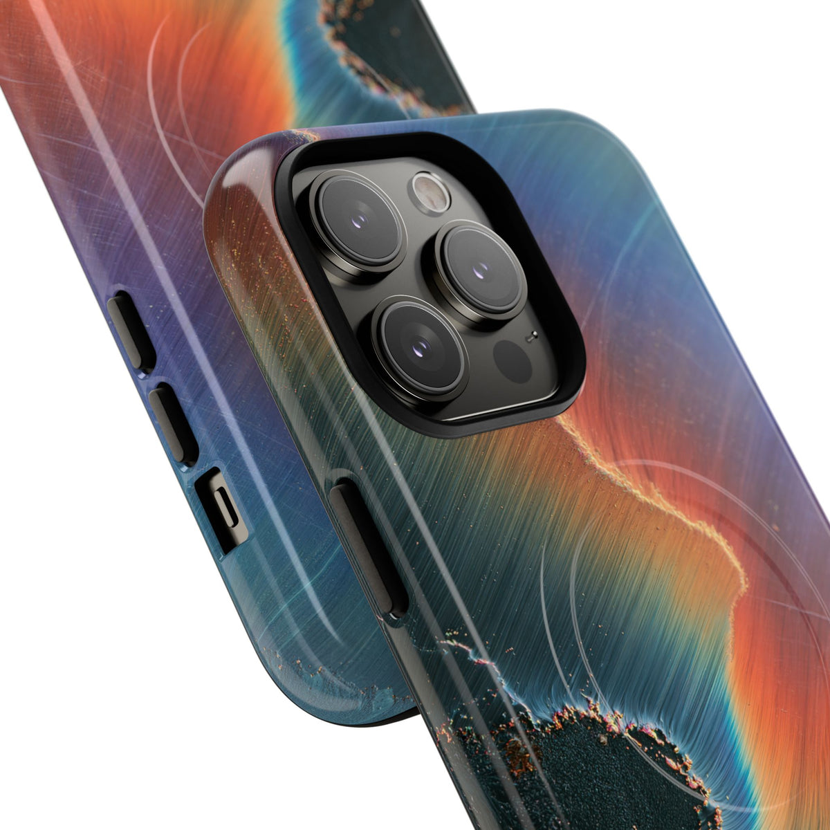 Prismatic Aura Shift · Tough 2.0 Magnetic Phone Case for iPhone · Blue