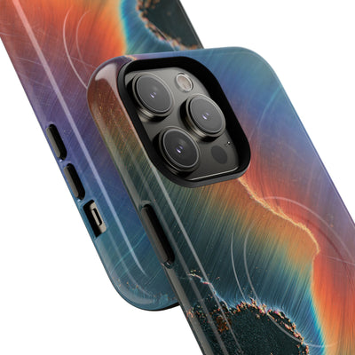 Prismatic Aura Shift · Tough 2.0 Magnetic Phone Case for iPhone · Blue