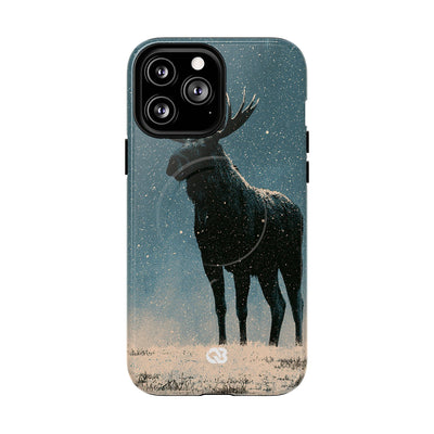 Nordic Boreal Moose · Tough 2.0 Magnetic Phone Case for iPhone · Blue