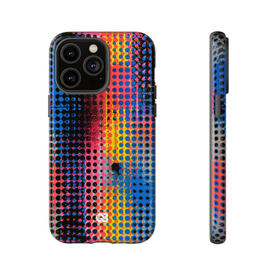 Chromatic Halftone Grid · Tough Phone Case for iPhone · Blue