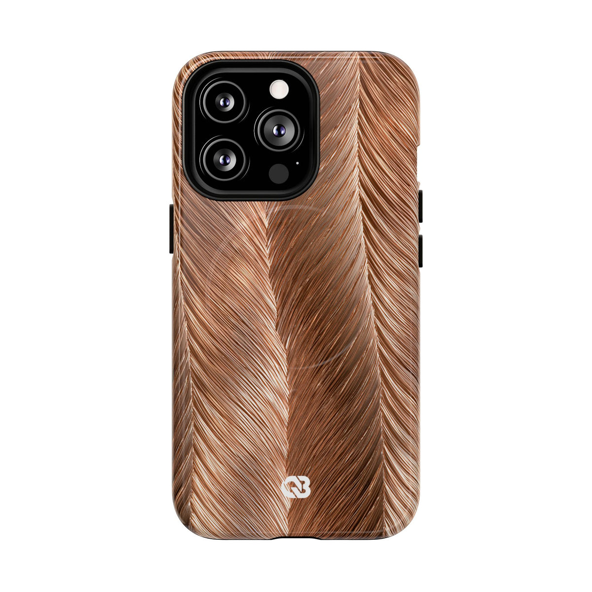 Rose Gold Weave · Tough 2.0 Magnetic Phone Case for iPhone · Brown
