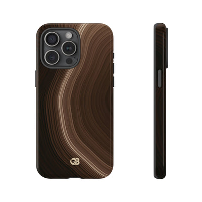 Brown Tough Phone Case for iPhone - Bronzed Canyon Relief