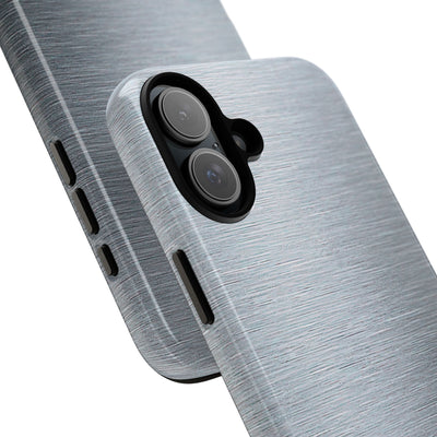 Brushed Aluminum · Tough Phone Case for iPhone · Silver