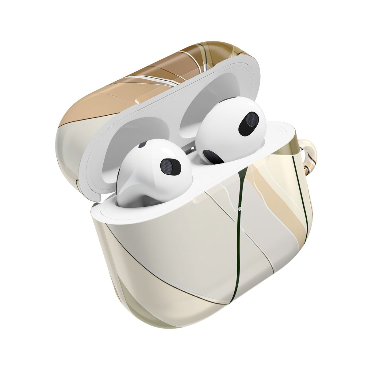 Translucent Petal Contour · Hard Case for AirPods & AirPods Pro · Beige