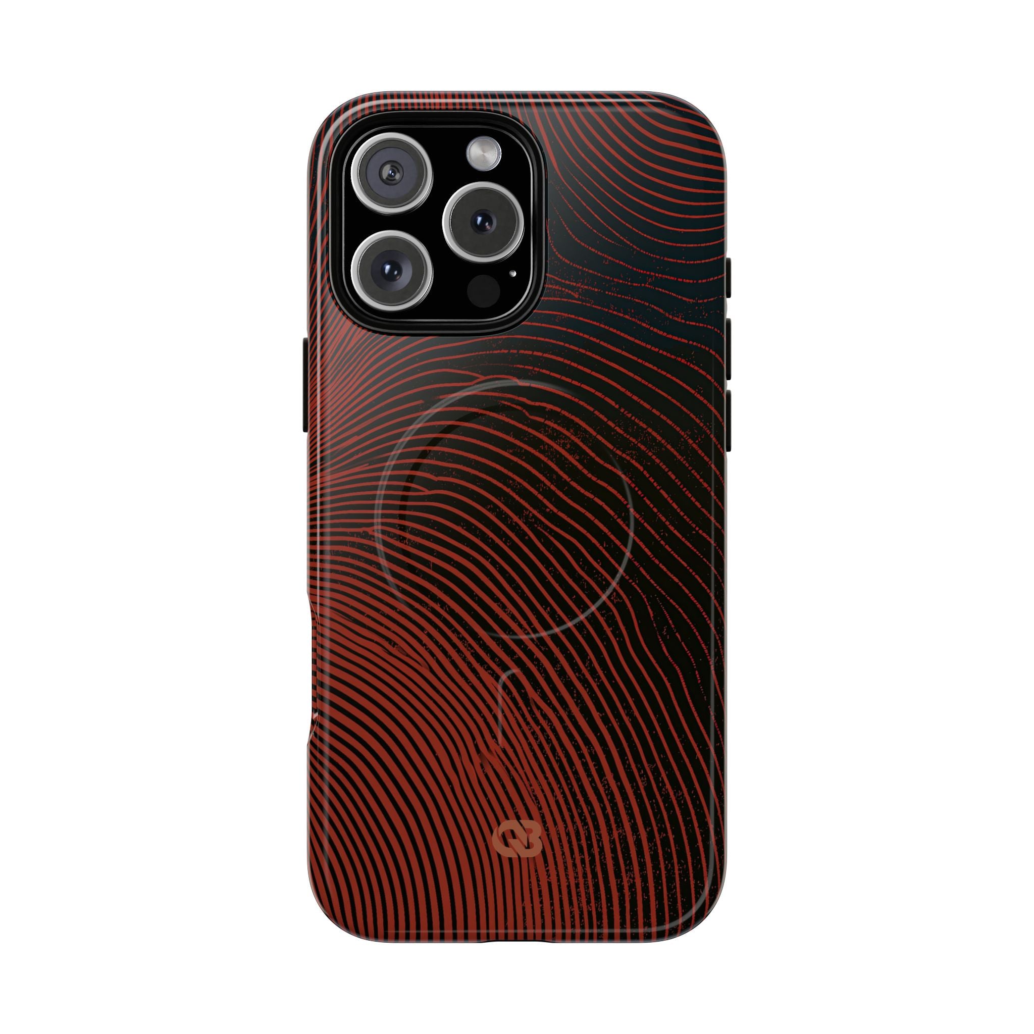 Red Tough 2.0 Magsafe Phone Case for iPhone - Terracotta Nerve Map