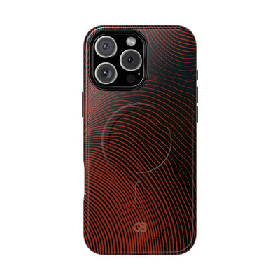 Red Tough 2.0 Magsafe Phone Case for iPhone - Terracotta Nerve Map
