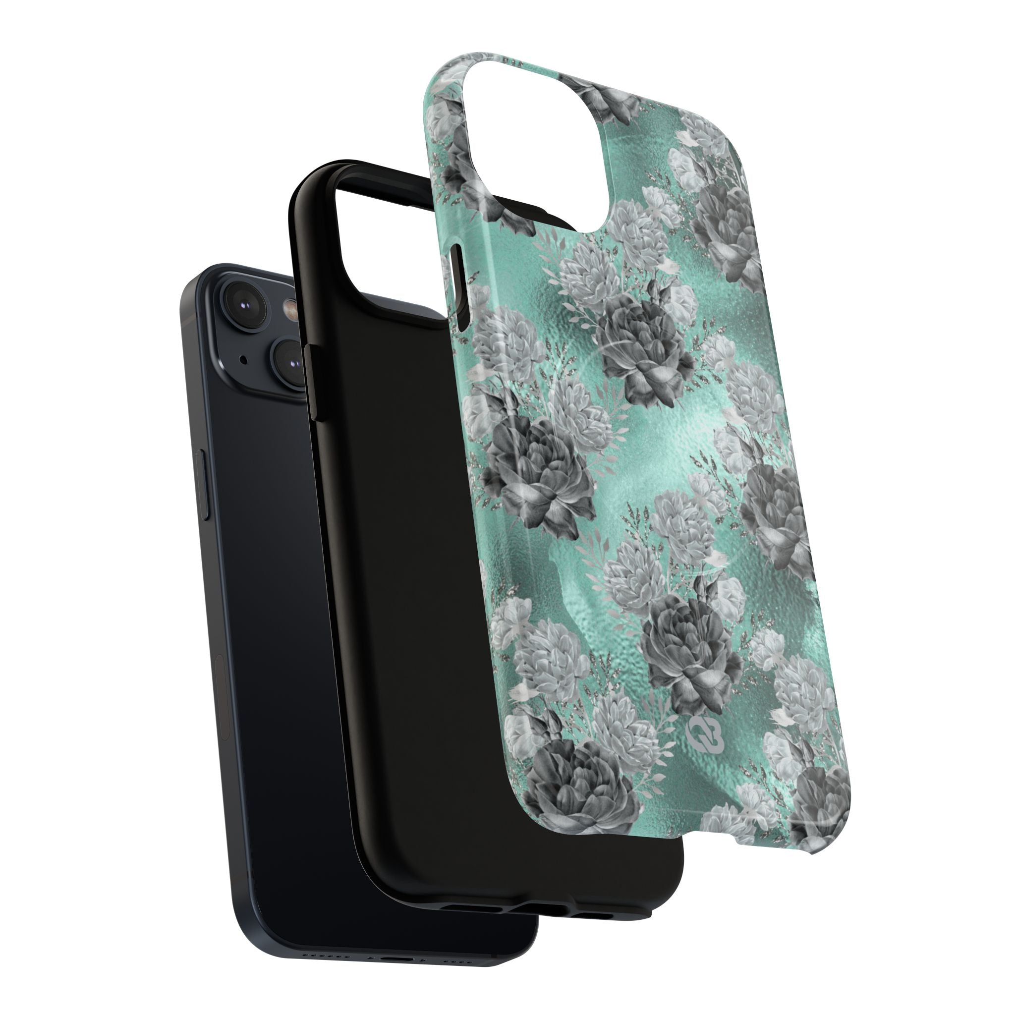 Frost Mint Floral · Tough+ Magsafe