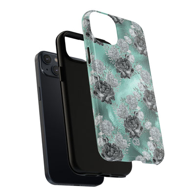 Frost Mint Floral · Tough+ Magsafe