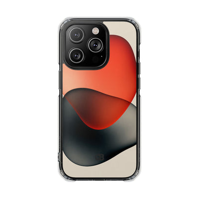 Translucent Crimson Form · Clear Impact Magnetic Phone Case for iPhone · Red
