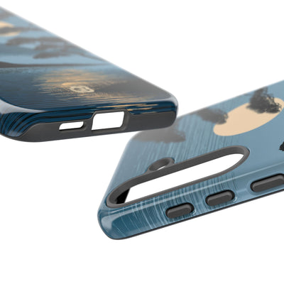 Blue Tough Phone Case for Samsung - Midnight Kyoto Pine