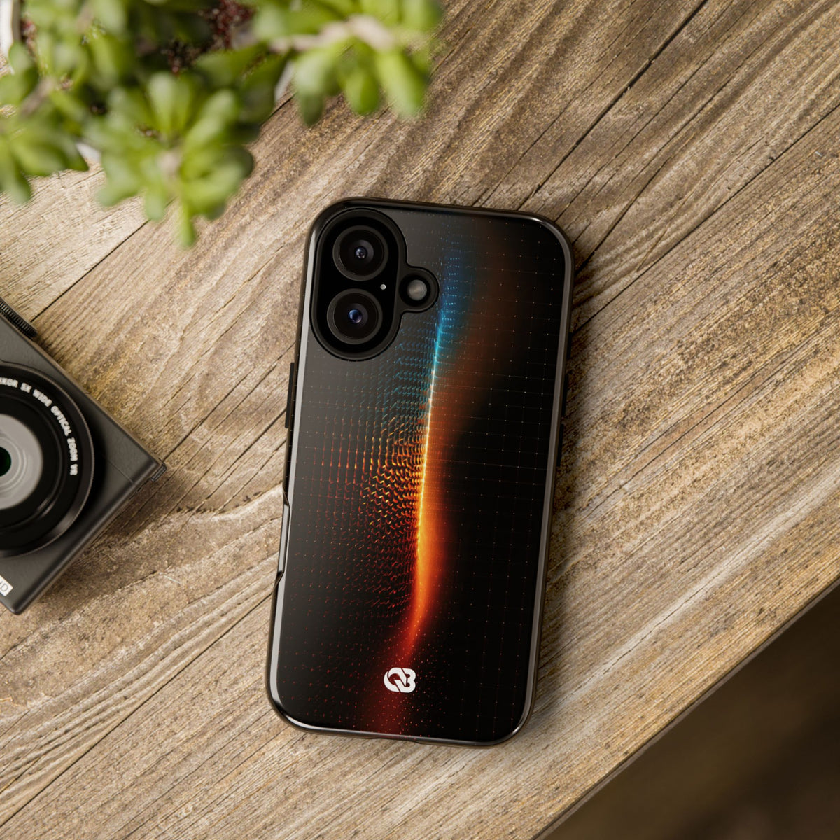 Luminous Refraction Grid · Tough Phone Case for iPhone · Black