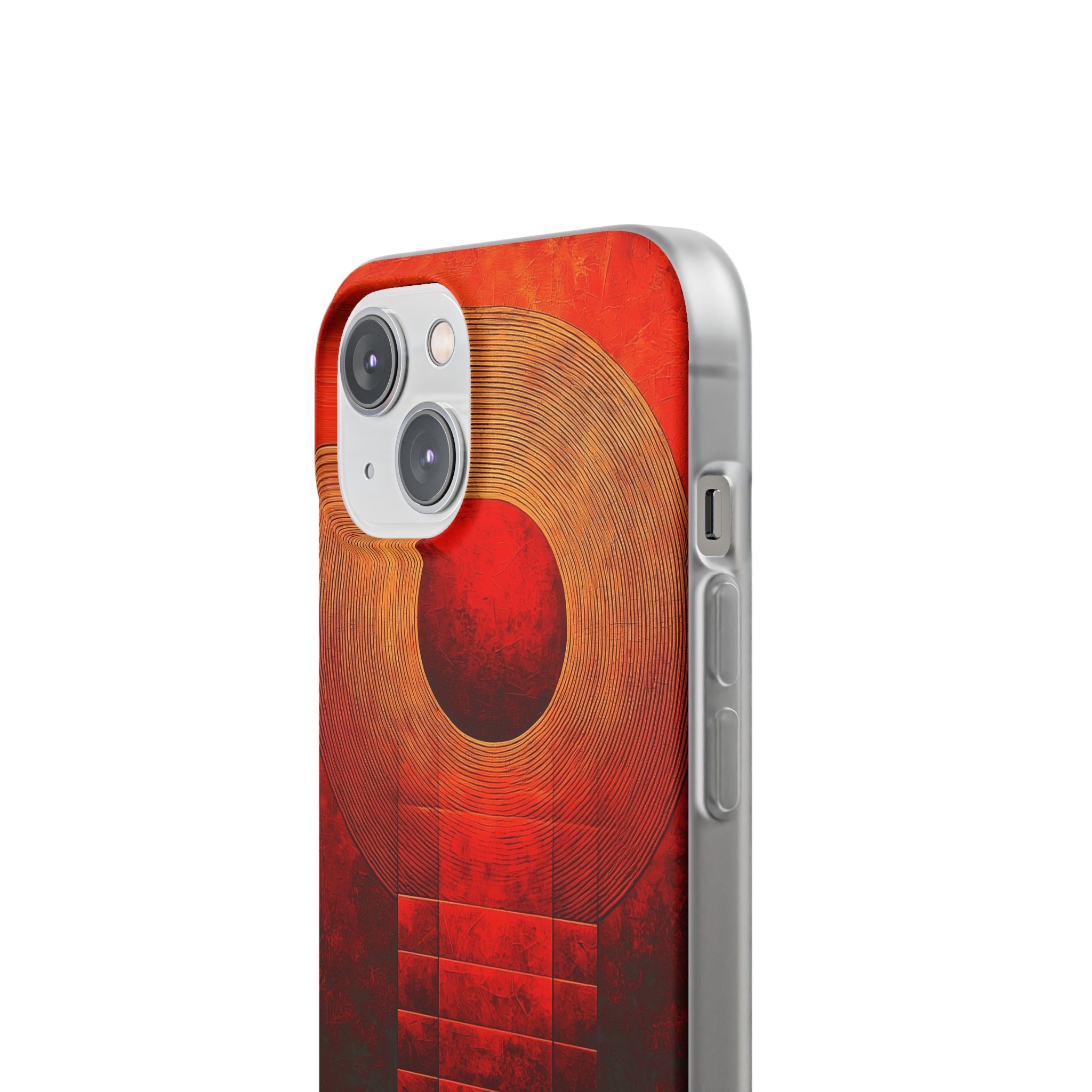 Crimson Solar Halo · Soft Custodia per iPhone