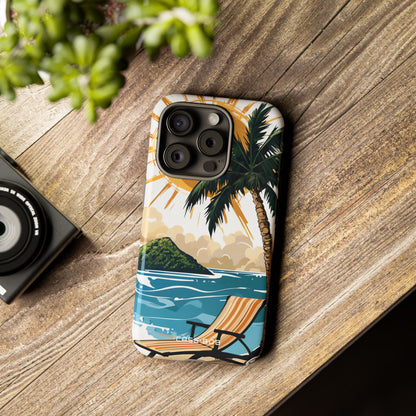 Sunny Palm Breeze iPhone 15 Pro Case - Tough