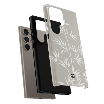 Beige Tough Phone Case for Samsung - Sandstone Bamboo Stalks