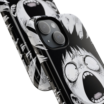 Screaming Stripes iPhone 15 Cover - Tough+