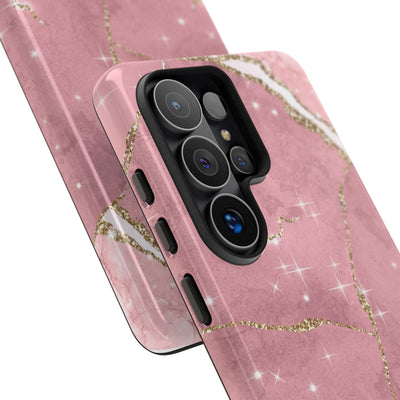 Rose Sparkle Marble · Tough Phone Case for Samsung
