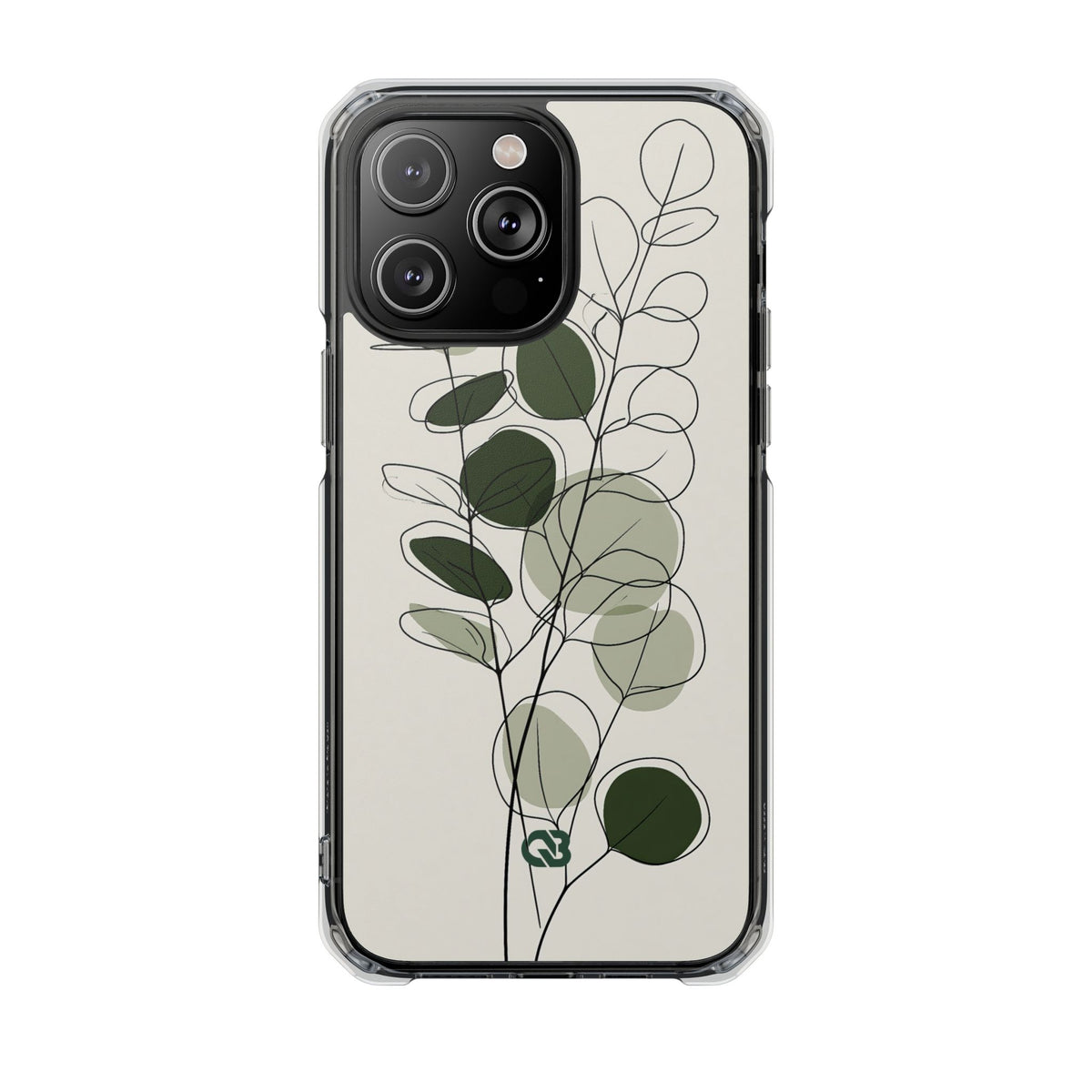 Eucalyptus Foliage Study · Clear Impact Magnetic Phone Case for iPhone ·  Green