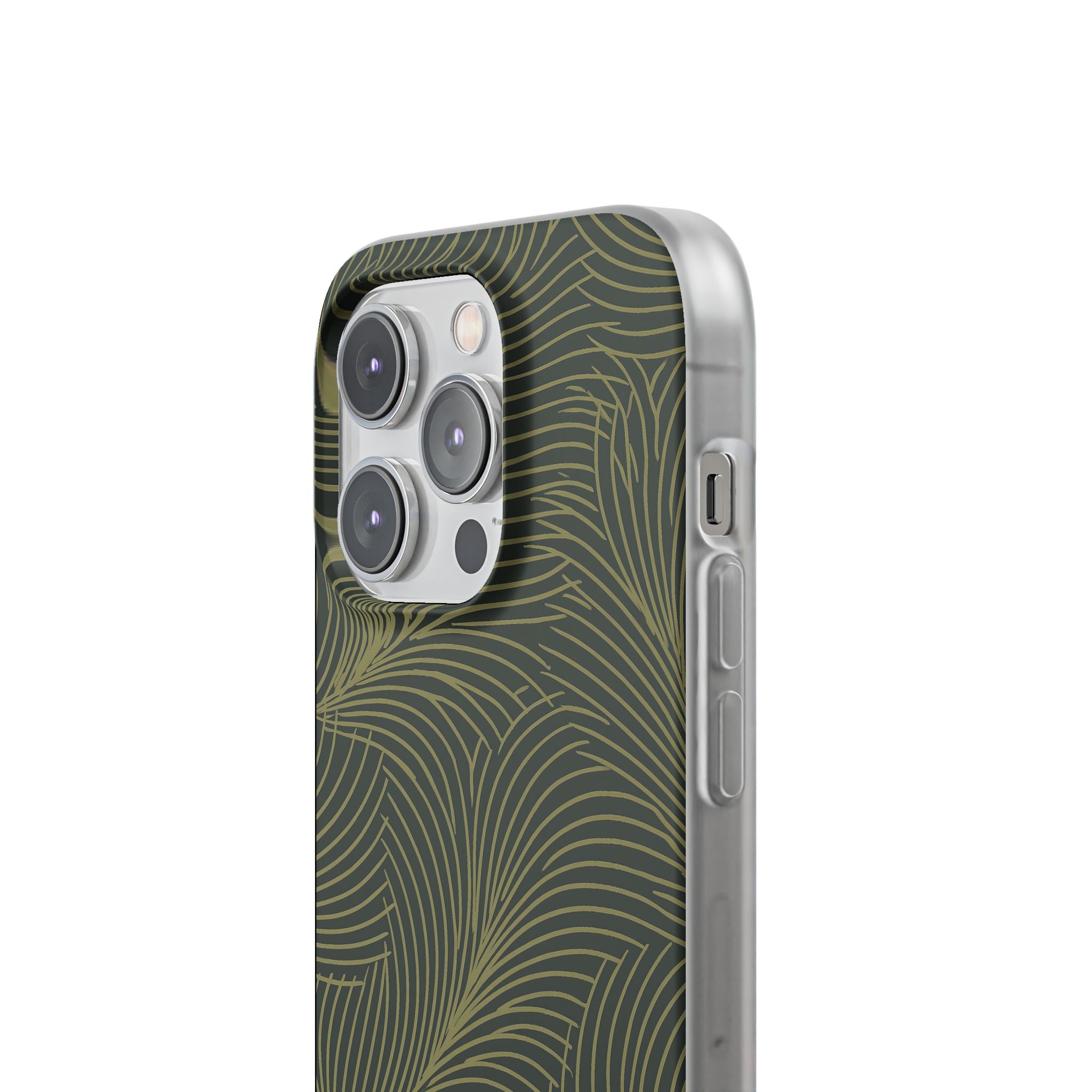 Green Lite Phone Case for iPhone - Dark Olive Plume