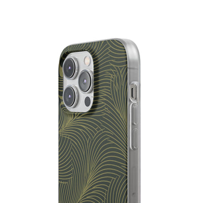 Green Lite Phone Case for iPhone - Dark Olive Plume
