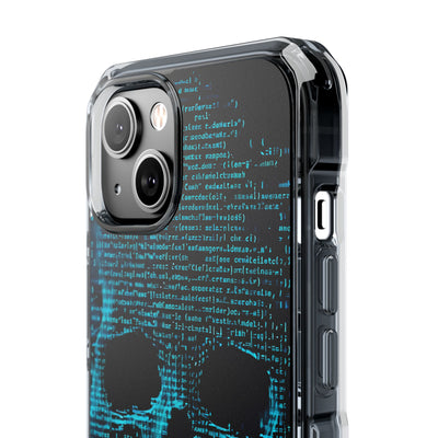 Cyan Glitch Skull · Impact Custodia per iPhone · Magsafe