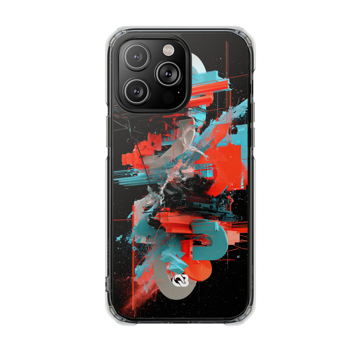 Fragmented Cyber Core · Clear Impact Magnetic Phone Case for iPhone ·  Black