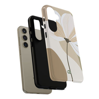 Beige Tough Phone Case for Samsung - Sage Linen Magnolia