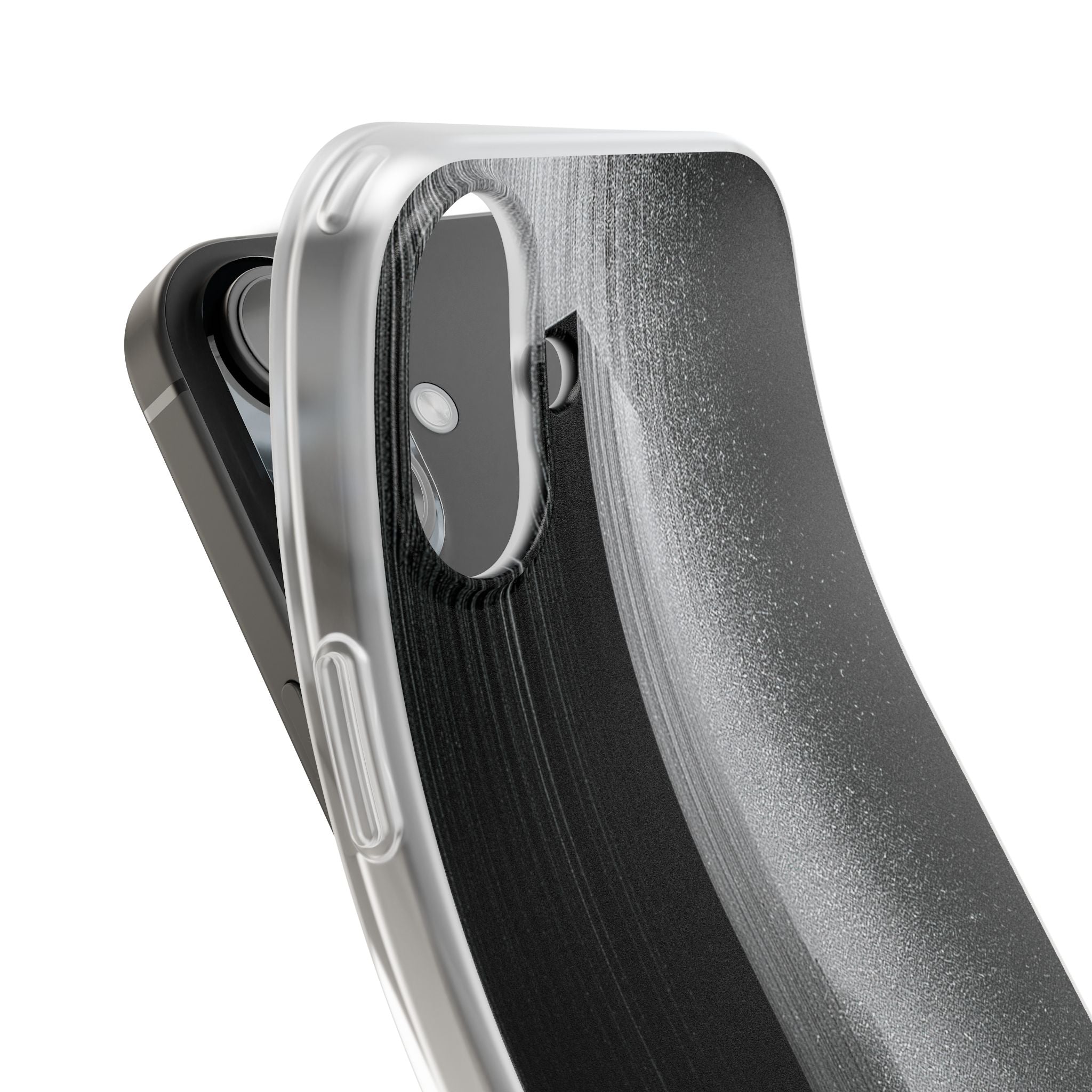 Black Lite Phone Case for iPhone - Brutalist Pixel Monolith