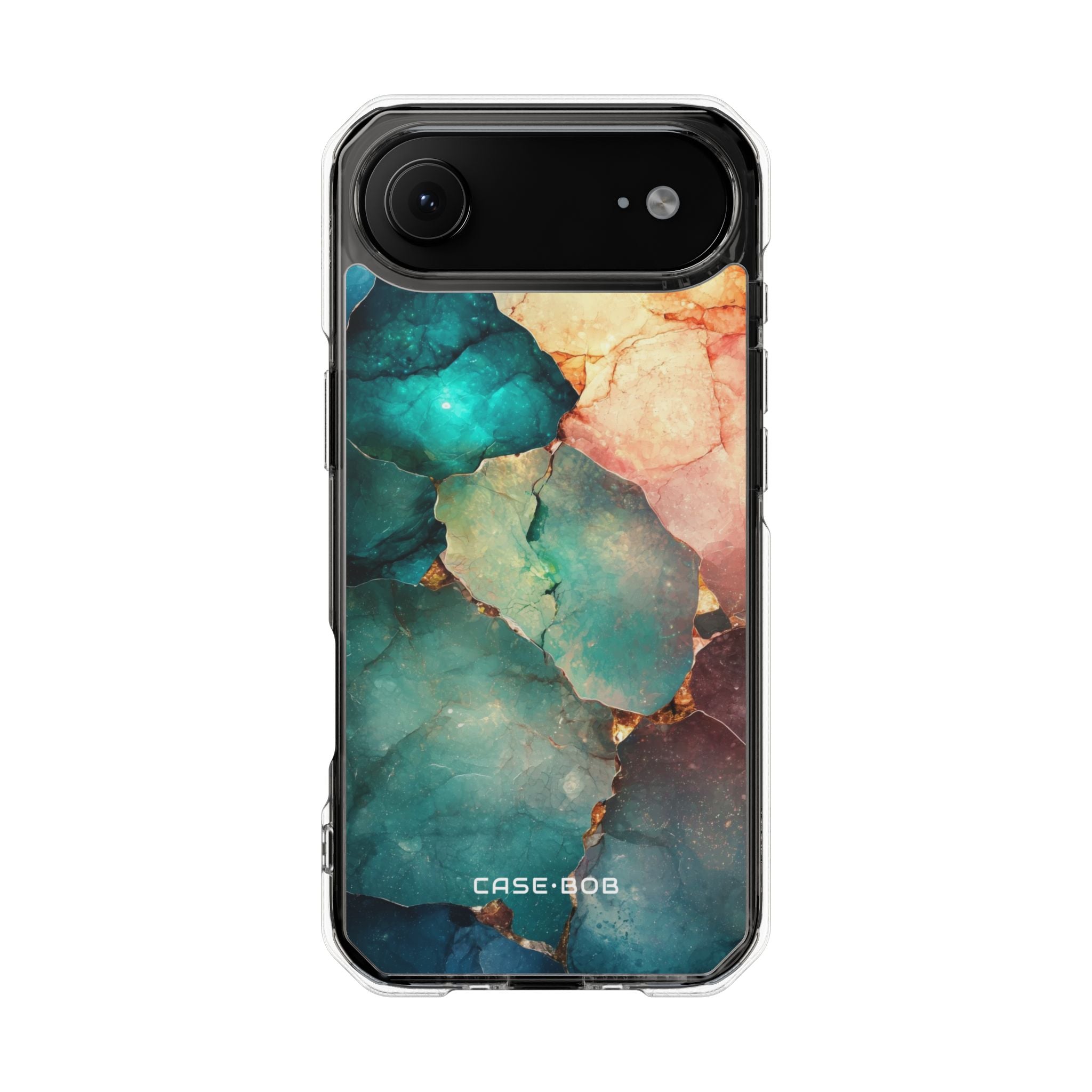 Teal Geode Glow iPhone 17 Air Case - Impact