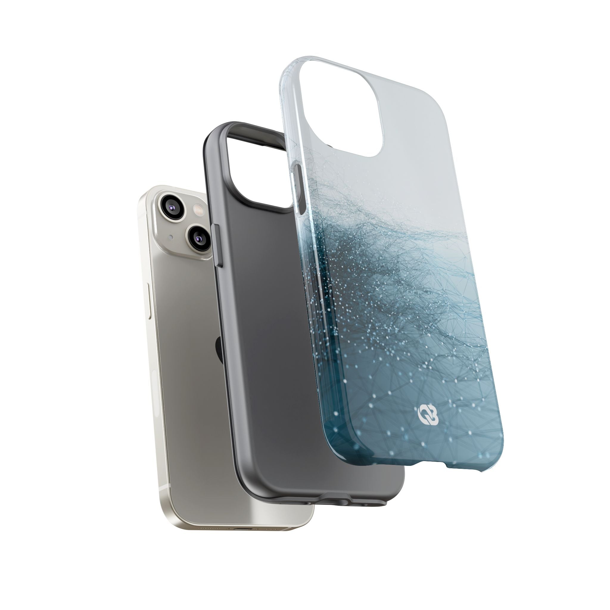 Teal Tough Phone Case for iPhone - Arctic Pulse Mesh