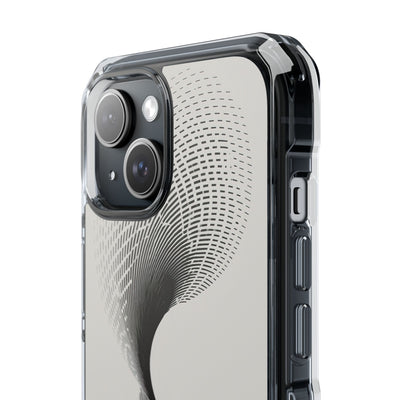 White Impact MagSafe Phone Case for iPhone - Linear Torsion Grid