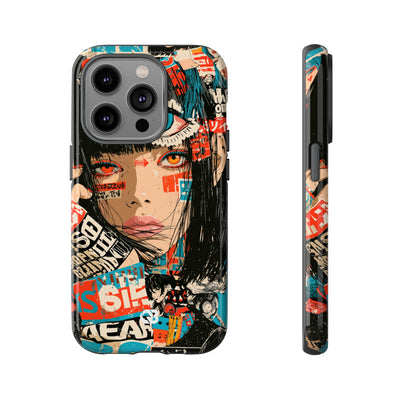 Shibuya Street Collage · Tough Phone Case for iPhone · Red