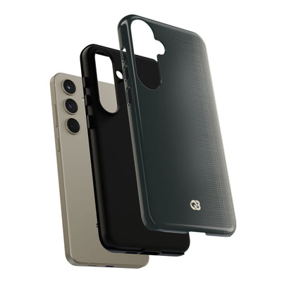 Grey Tough Phone Case for Samsung - Charcoal Tech Grid