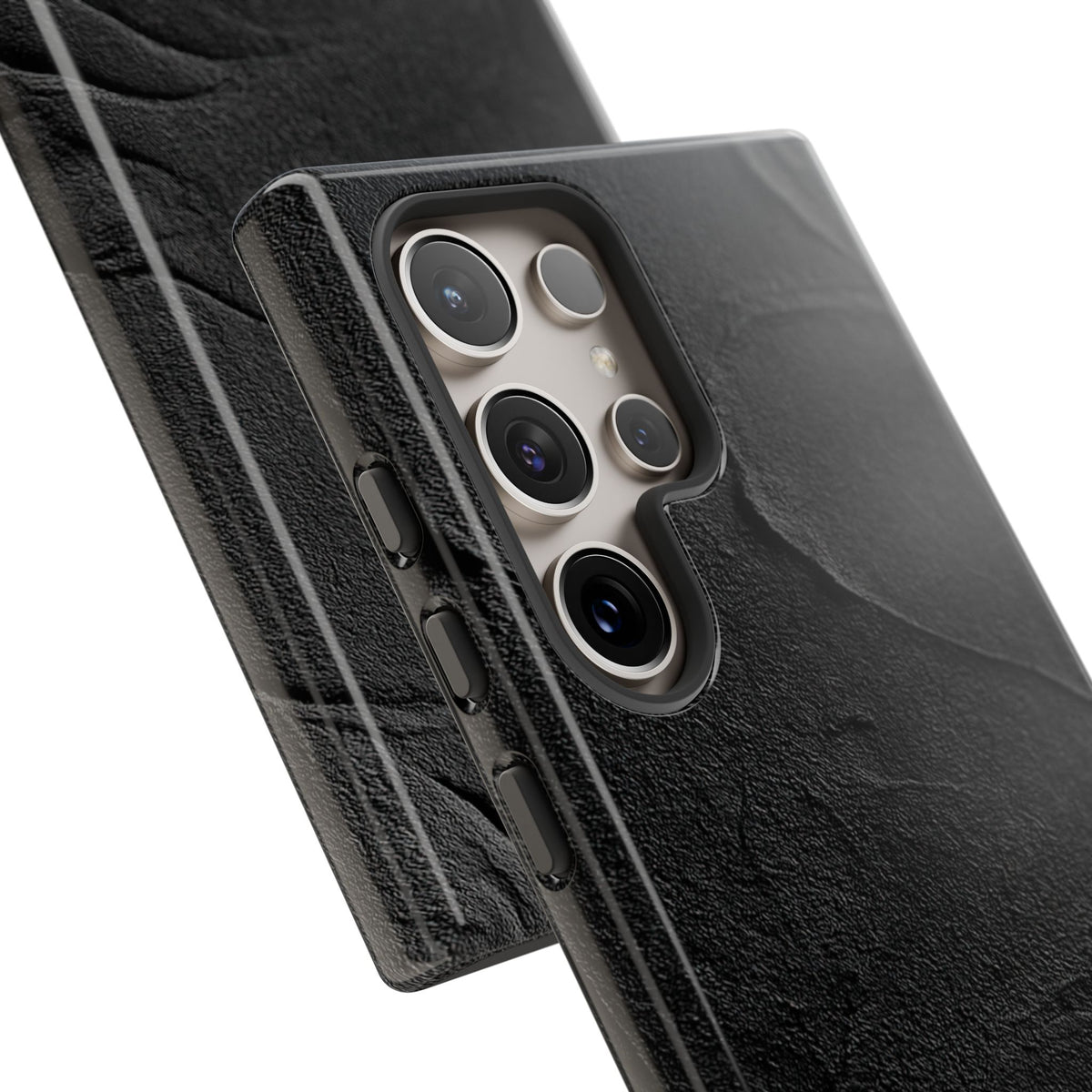 Obsidian Stucco Relief · Tough Phone Case for Samsung · Black