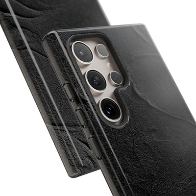 Obsidian Stucco Relief · Tough Phone Case for Samsung · Black