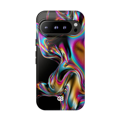 Purple Tough Phone Case for Google Pixel - Liquid Neon Chrome