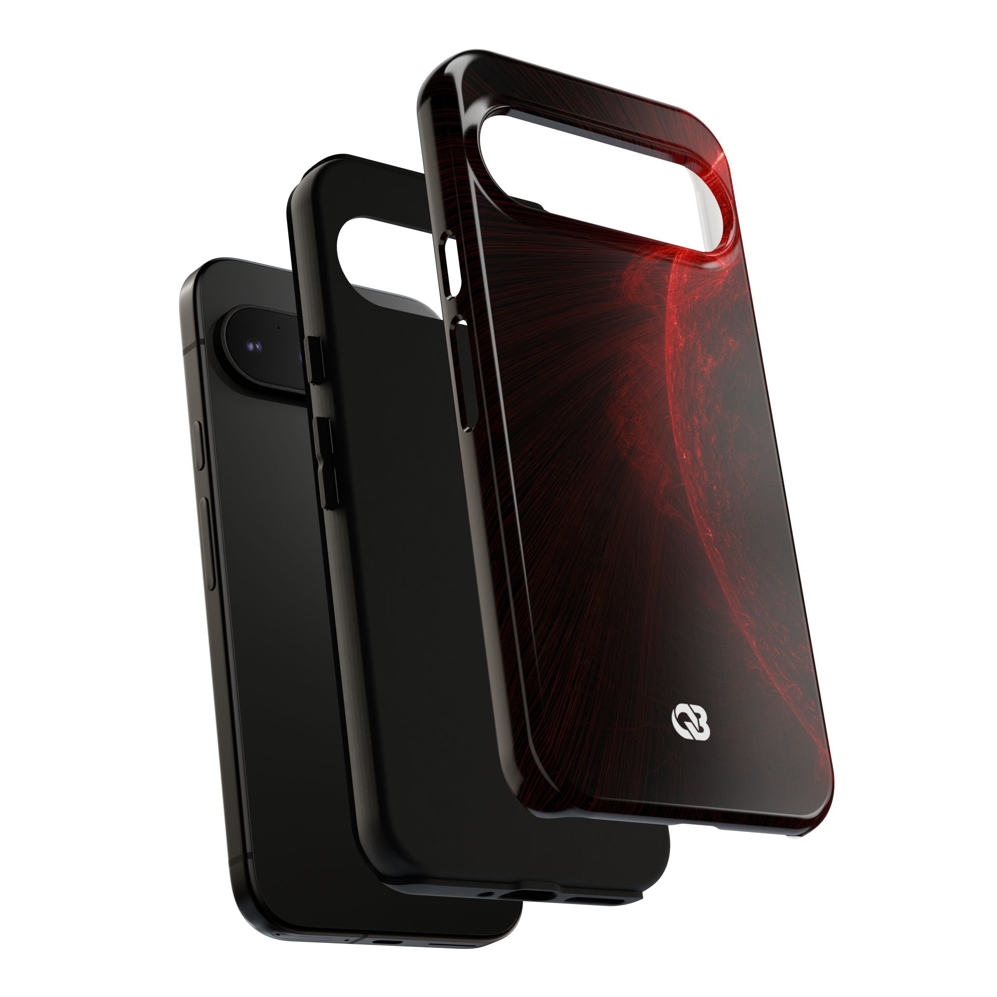 Red Tough Phone Case for Google Pixel - Solar Crimson Flare