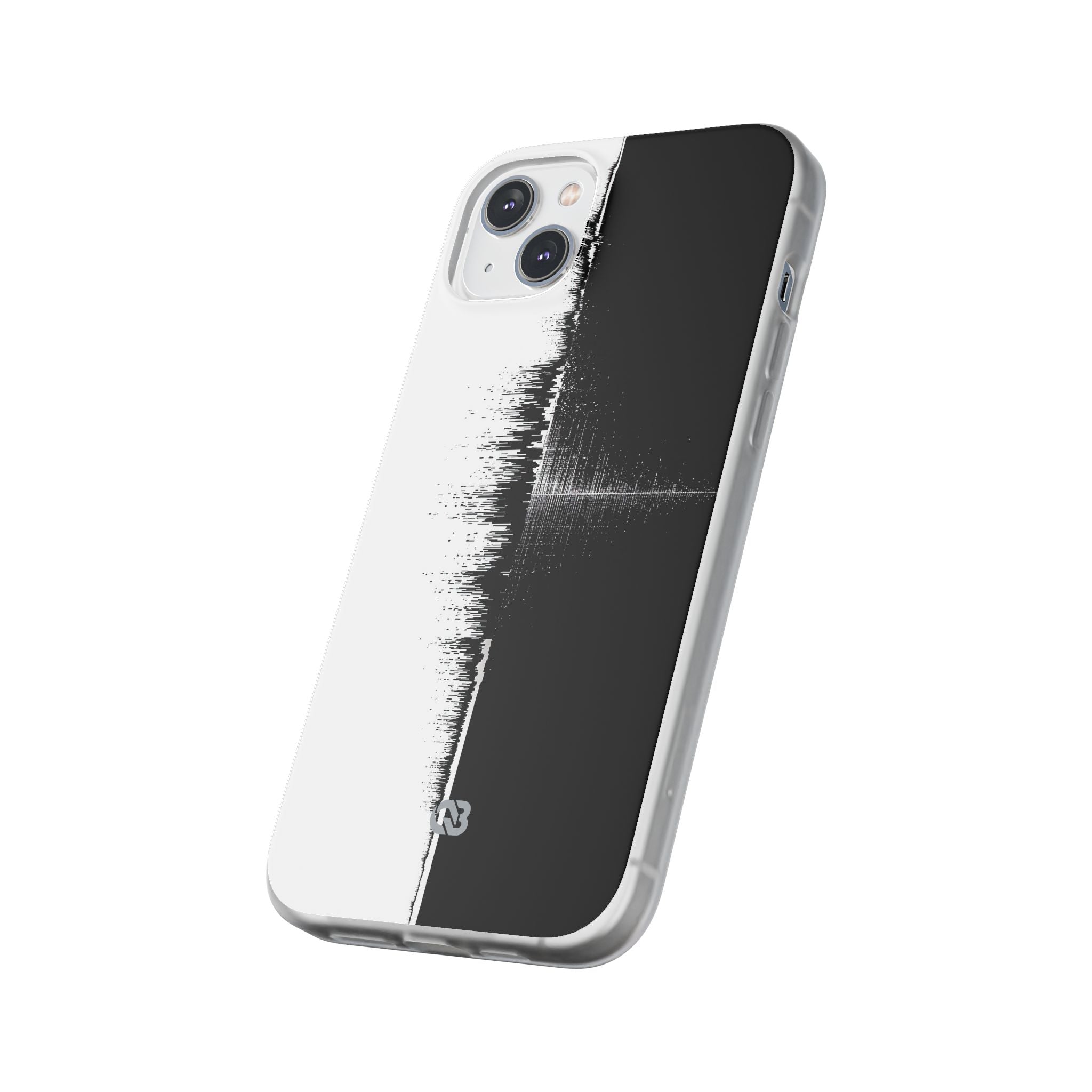 Black Lite Phone Case for iPhone - Static Signal Split