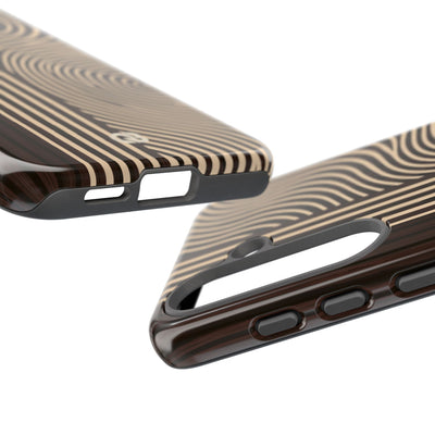 Timber Ring Contour · Tough Phone Case for Samsung · Brown