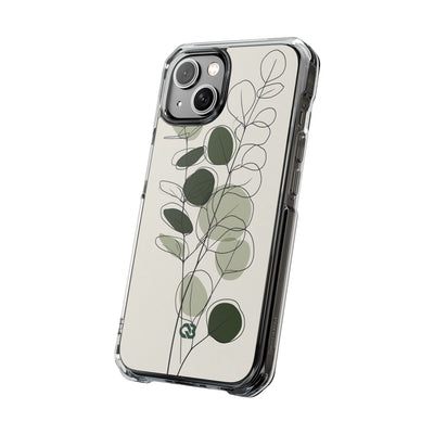 Eucalyptus Foliage Study · Clear Impact Magnetic Phone Case for iPhone ·  Green