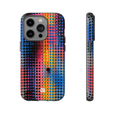 Chromatic Halftone Grid · Tough Phone Case for iPhone · Blue
