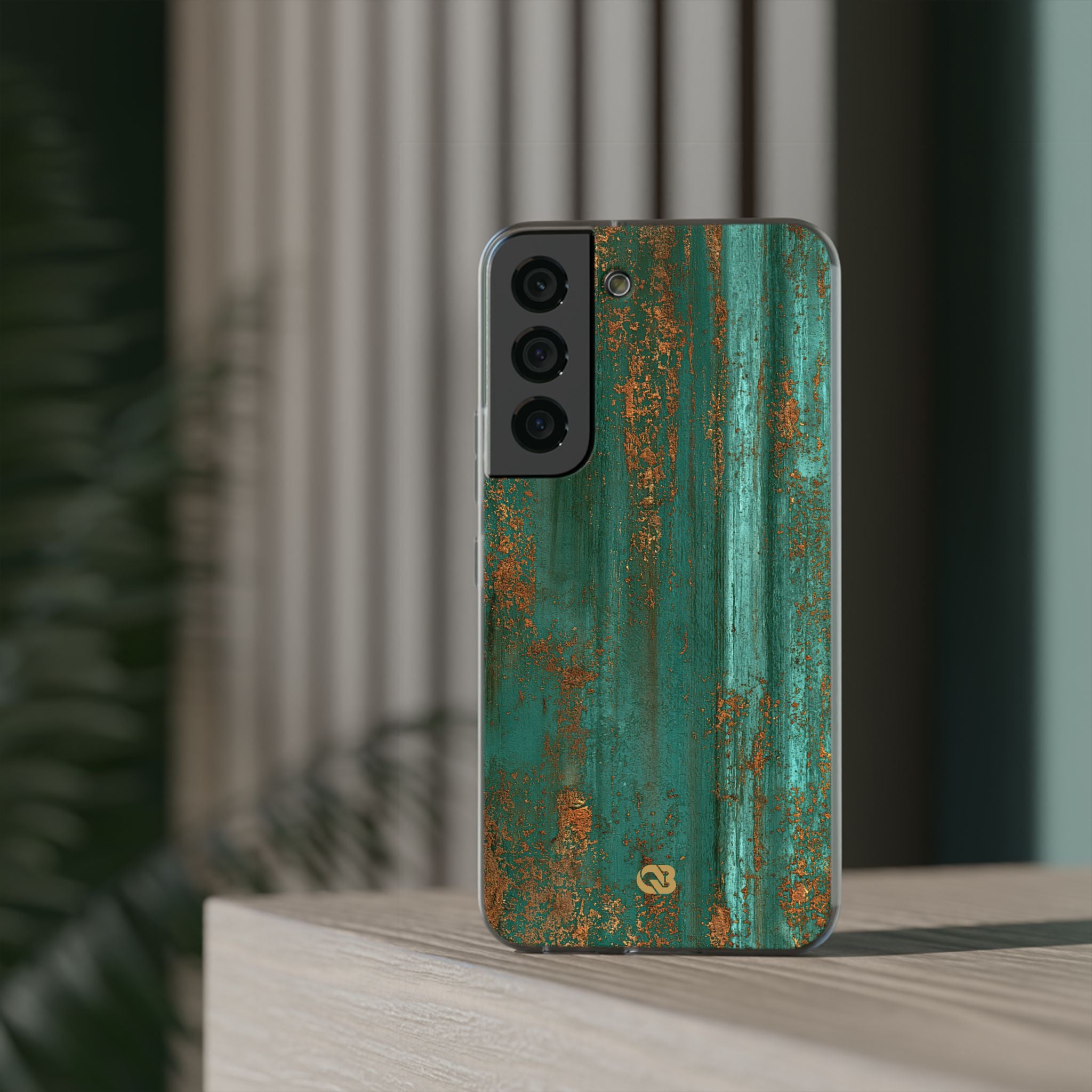 Teal Lite Phone Case for Samsung - Verdigris Copper Siding