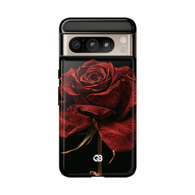 Crimson Noir Rose · Tough Phone Case for Pixel ·  Black
