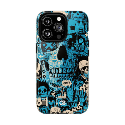 Electric Skull Graffiti · Tough 2.0 Magnetic Phone Case for iPhone · Blue