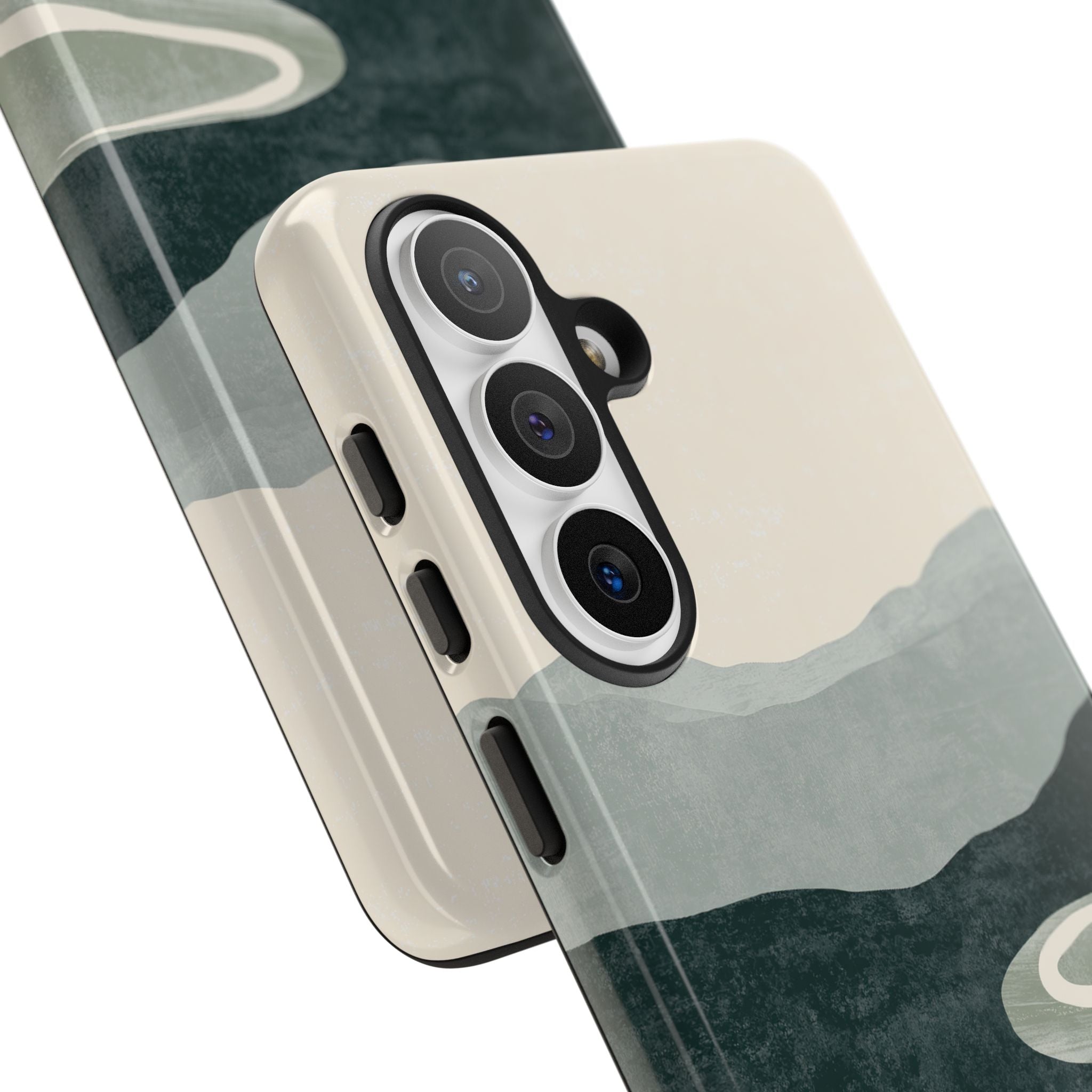 Green Tough Phone Case for Samsung - Misty Sage Valley