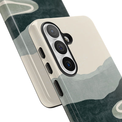 Green Tough Phone Case for Samsung - Misty Sage Valley