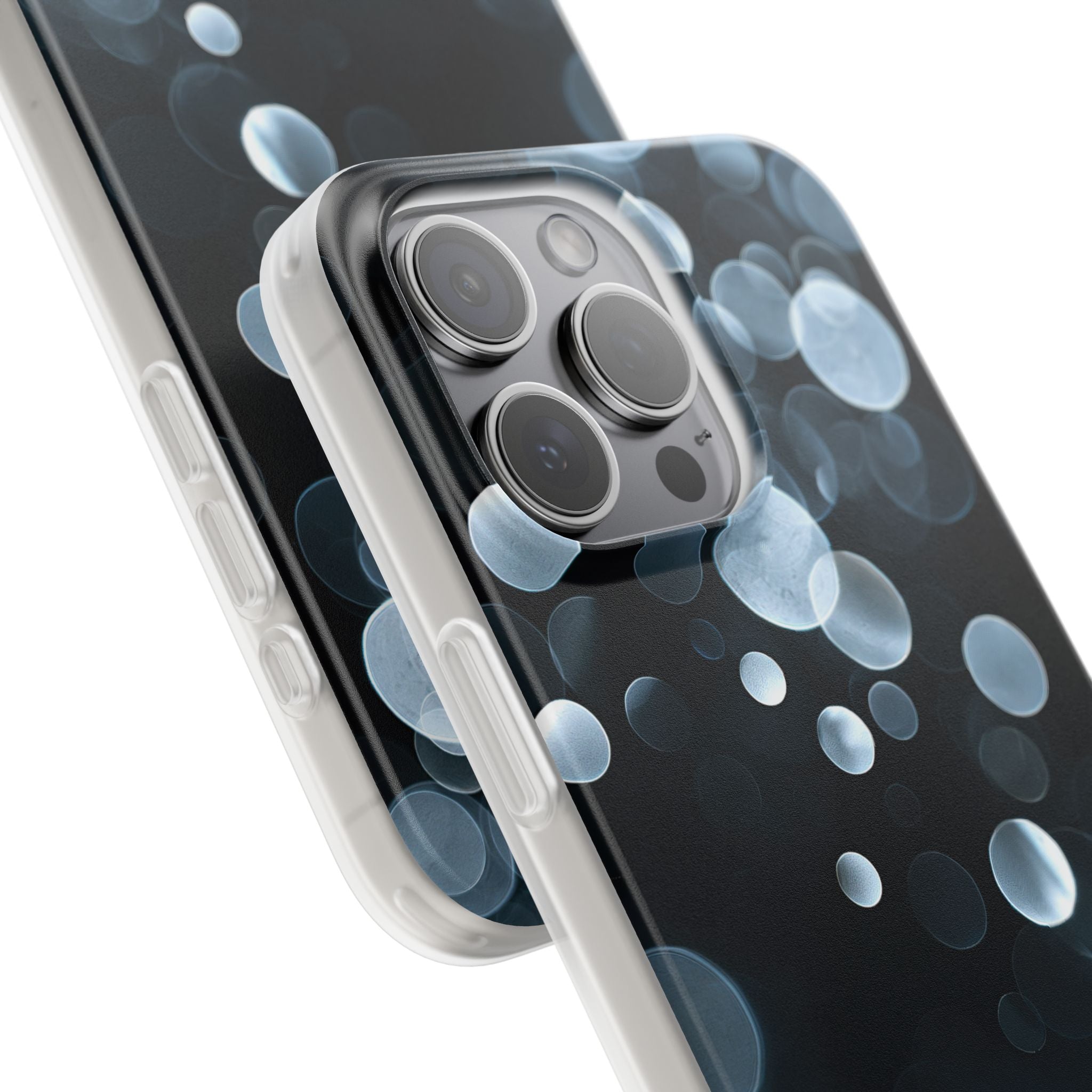 Black Lite Phone Case for iPhone - Silver Orbit Glow