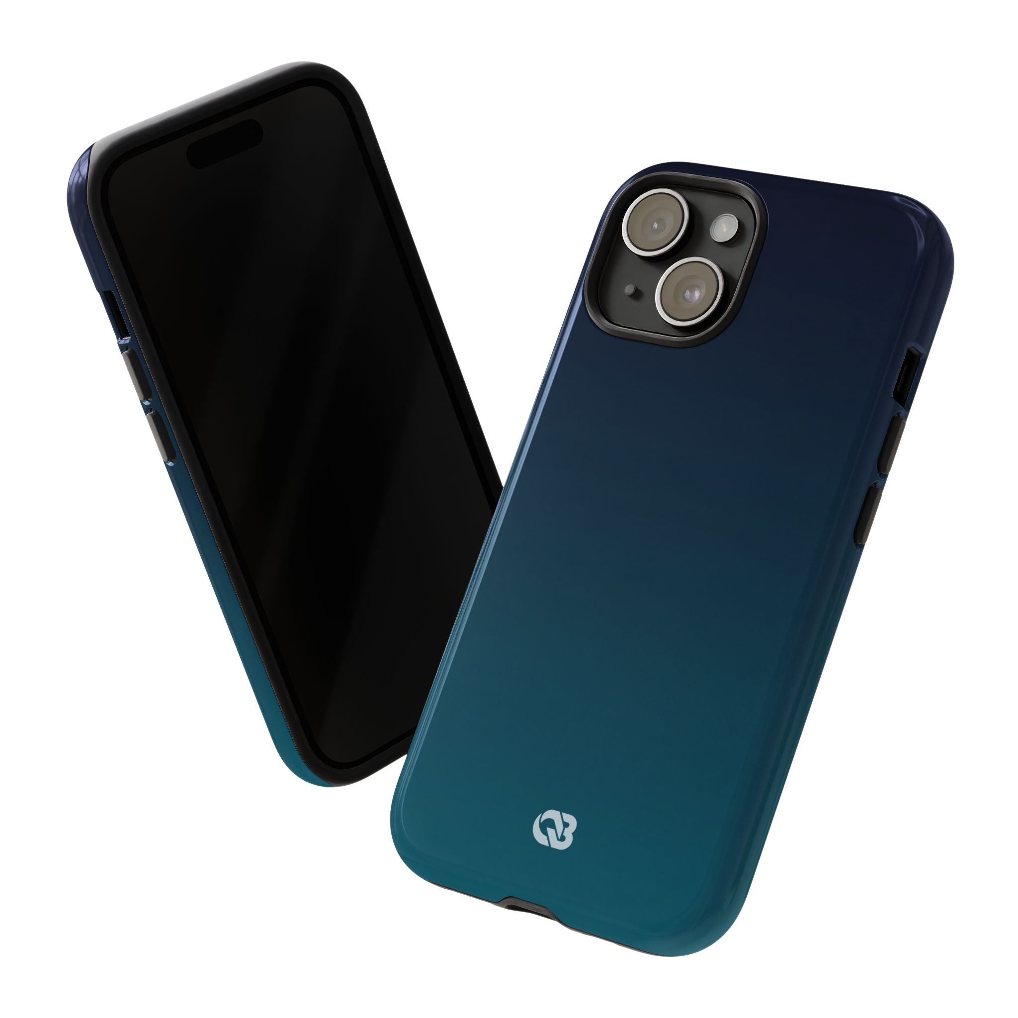 Teal Tough Phone Case for iPhone - Abyss Teal Haze
