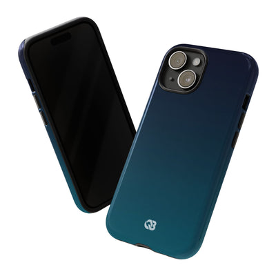 Teal Tough Phone Case for iPhone - Abyss Teal Haze