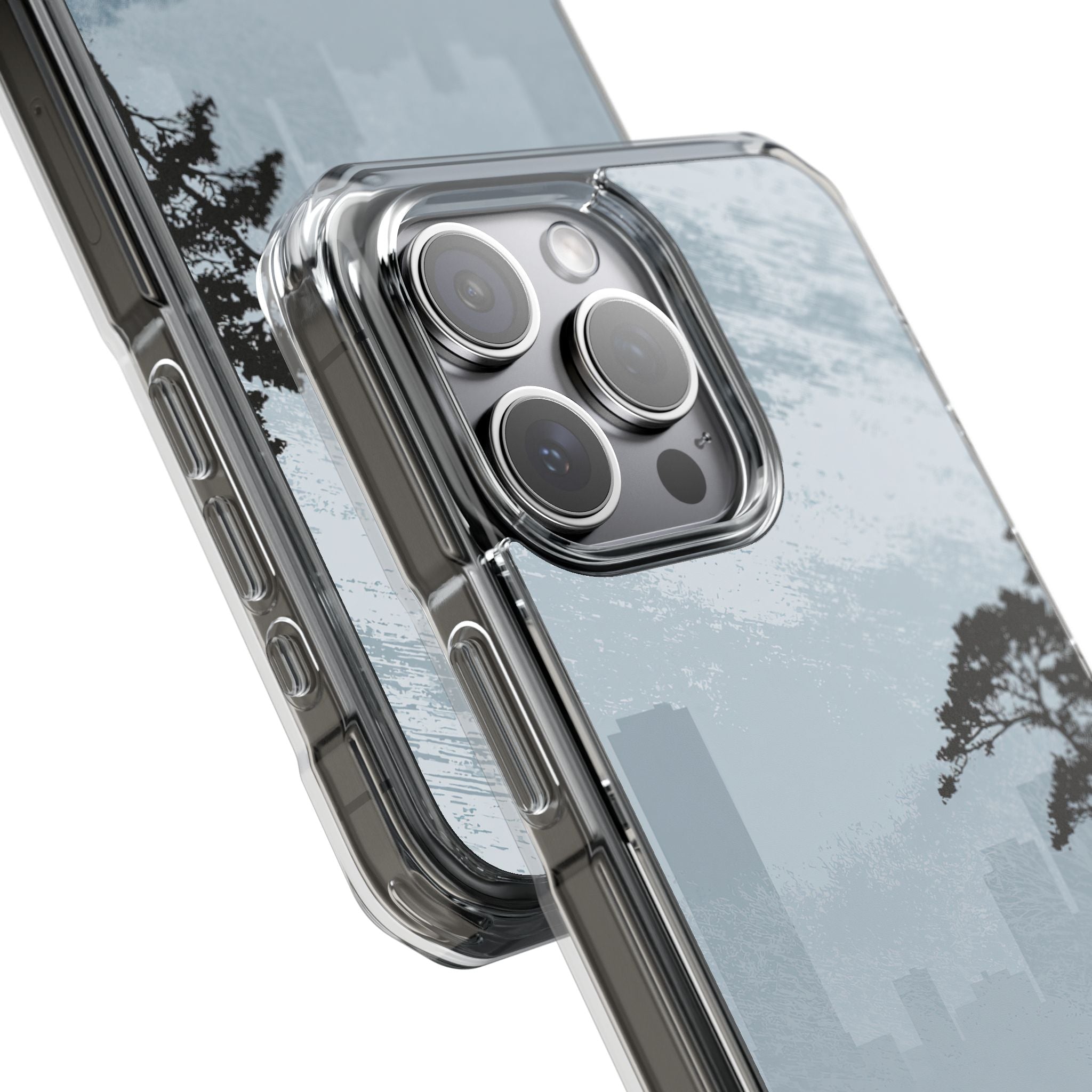 Grey Impact MagSafe Phone Case for iPhone - Steel Slate Zen