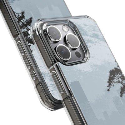 Grey Impact MagSafe Phone Case for iPhone - Steel Slate Zen